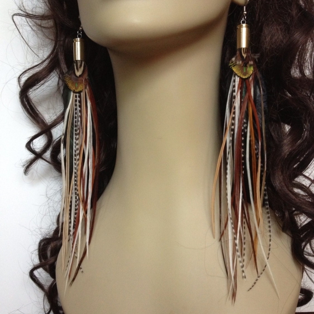 Chic Multicolor Feather Earrings